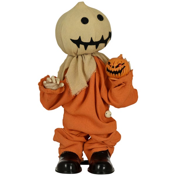 Halloween-Dekofigur mit Kürbis und gruseliger Maske