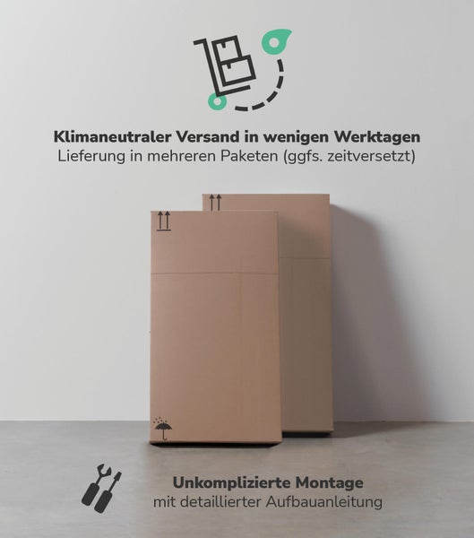 Raumszene mit einem Schranksystem für zusätzlichen Stauraum