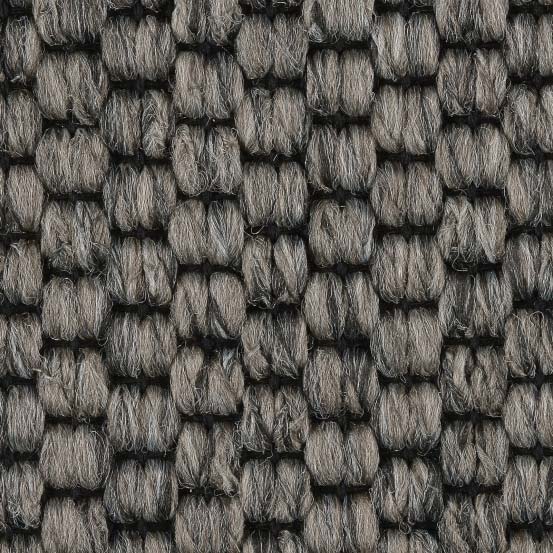 Teppichboden mit Sisal mit Vliesrücken 5,3 mm dick in Grau Braun Flachgewebe Teppich Auslegware 400 cm Breite (Meterware)
