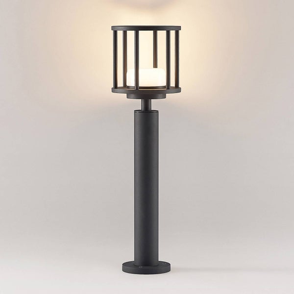 Lucande Außenleuchte Berenike (spritzwassergeschützt (Modern) in Alu aus Aluminium (1 flammig, GX53) - Wegeleuchte Pollerleuchte Wegelampe Sockelleuchte