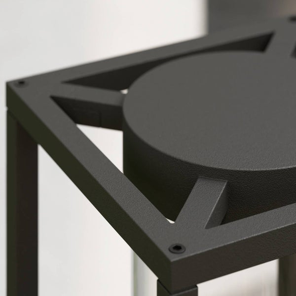 Lucande Außenleuchte Ferda (spritzwassergeschützt (Modern) in Schwarz aus Aluminium (1 flammig, E27) - Wegeleuchte Pollerleuchte Wegelampe Sockelleuchte