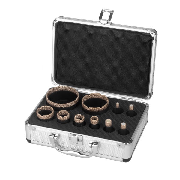 Diamant-Bohrkronen 10er Set 6-68 mm M14 für Winkelschleifer
