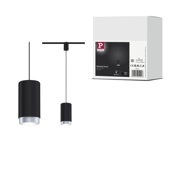 URail Pendel B Ware Corus E27 max. 50W dimmbar 230V Schwarz
