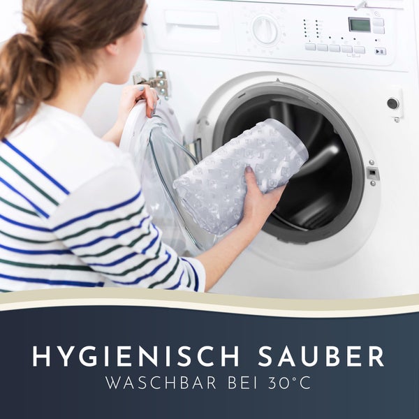 Homerella® Duschmatte rutschfest - 100% BPA frei - Inkl. 2 Haken zum Aufhängen 53x53cm - Antirutschmatte Dusche hautsensitiv & schimmelresistent - Duscheinlage maschinenwaschbar