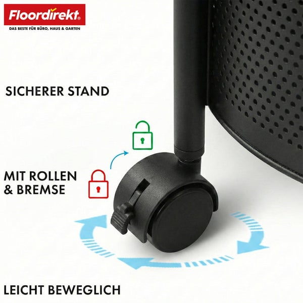 Rolle mit Feststellbremse für sicheren Stand und einfache Bewegung