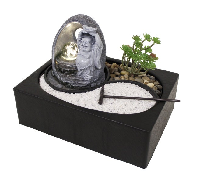 Zimmerbrunnen Tischbrunnen Zen Garten ZenGarden LietoBuddha Led 11117