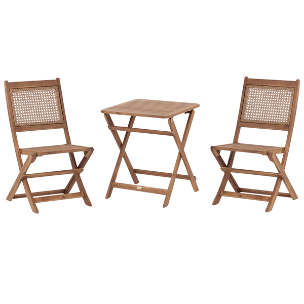 Bistro Set klappbar PARAGGI zertifiziertes Akazienholz Braun