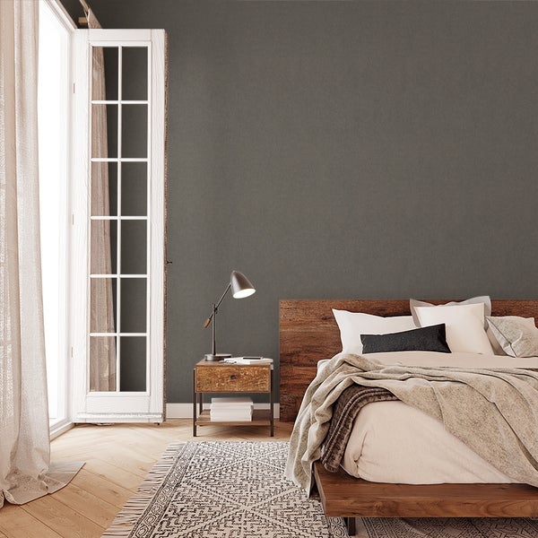 Tapete Platin Uni Modern für Wohnzimmer Schlafzimmer MADE IN GERMANY 10,05 x 0,53m