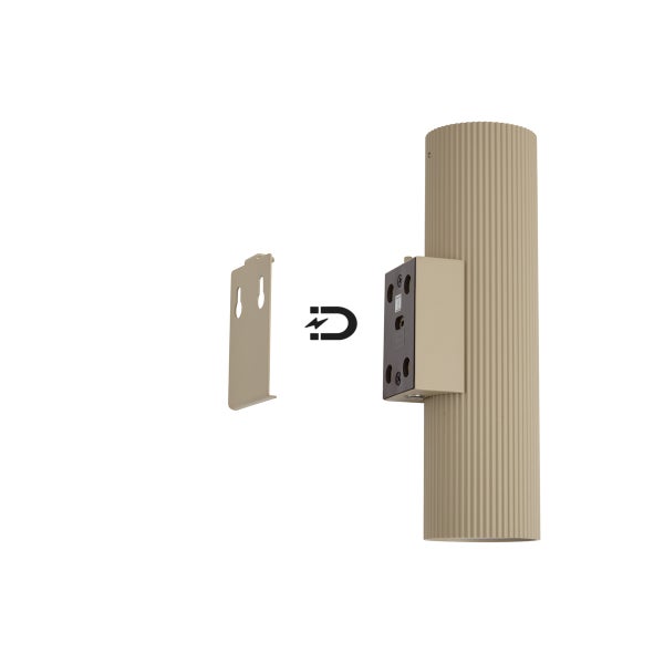 Wandleuchte mit geriffeltem Gehäuse und magnetischer Halterung zur einfachen Montage