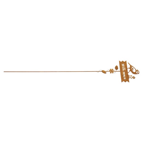 FRANK FLECHTWAREN | Gartenstecker Willkommen, METALL, H: 100 cm