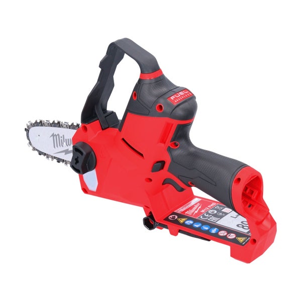 Milwaukee M12 FUEL Akku-Astsäge mit bürstenlosem Motor und Handschutz.