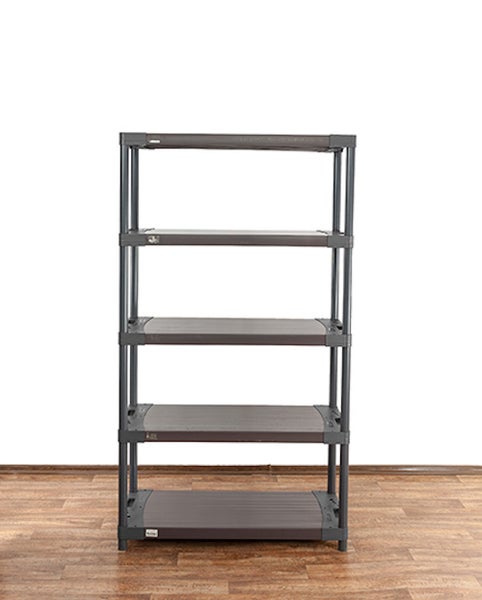 PROREGAL Kunststoffregal Grey Bear Tall HxBxT 180 x 100 x 46 cm Fachlast 120 kg Grau