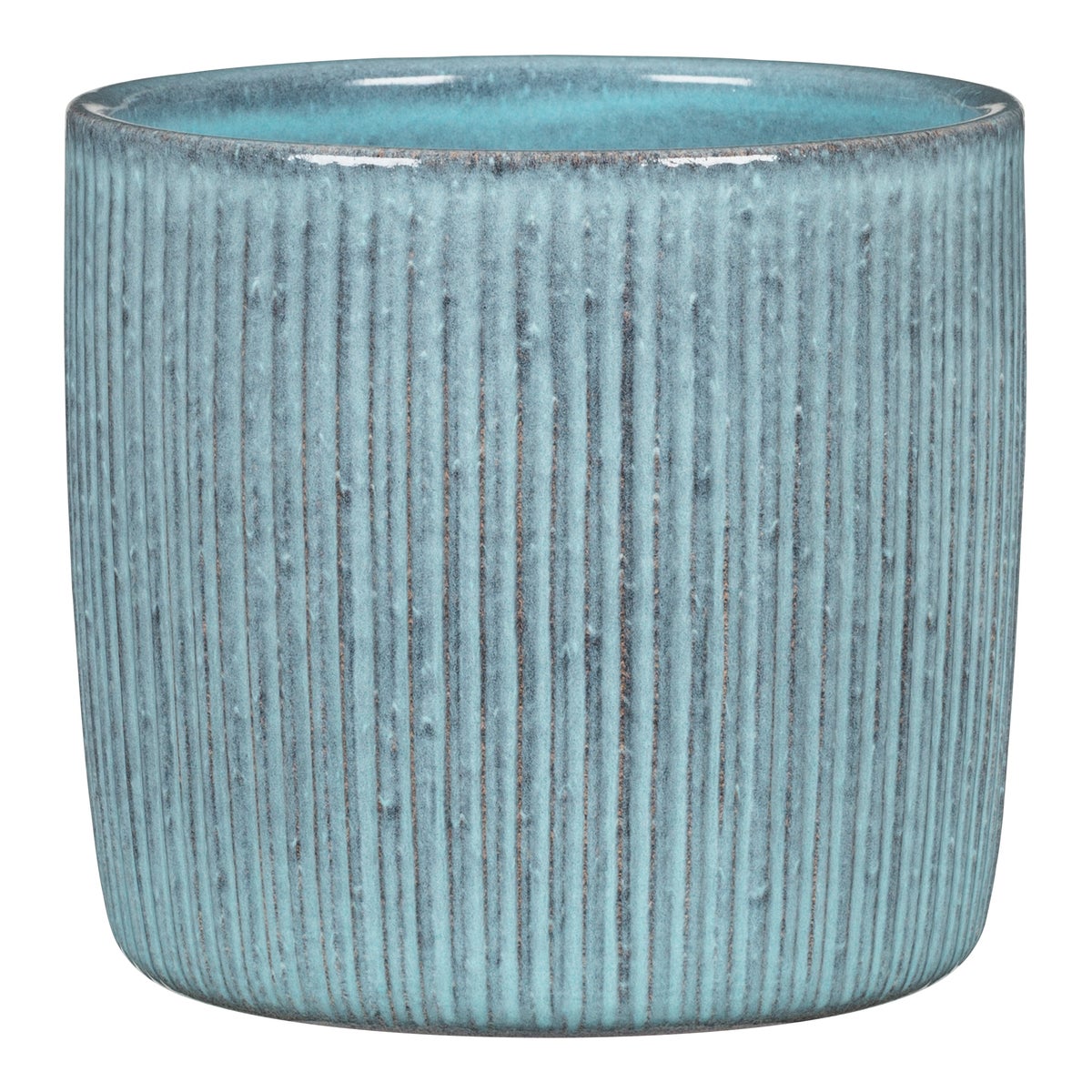 Scheurich Solido Linea, Blumentopf aus Keramik,  Farbe: Lagoon, 21,2 cm Durchmesser, 19,3 cm hoch, 5,6 l Vol.