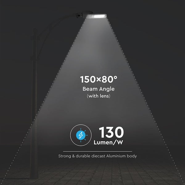 V-TAC VT-160ST - LED-Straßenleuchten - 130lm/w - Samsung - IP65 - Grau - 160 Watt - 20800 Lumen -