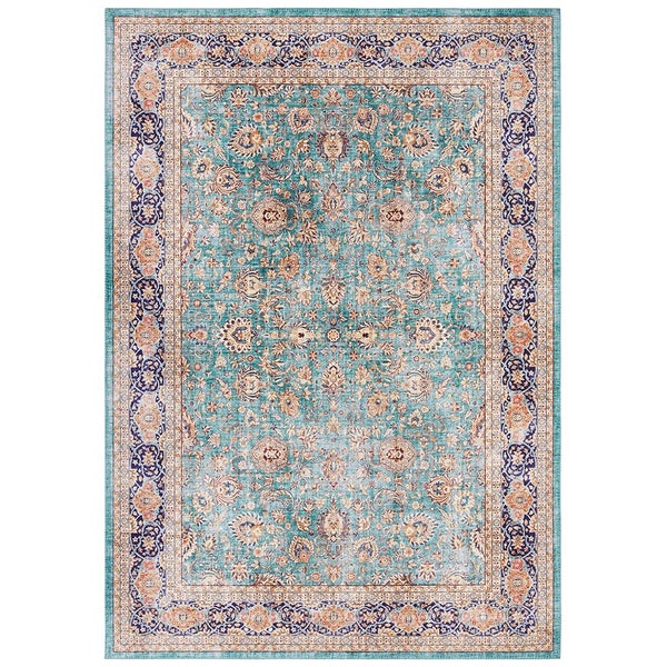 Kurzflor Teppich Keshan Maschad Jade - 120x160x0,7cm