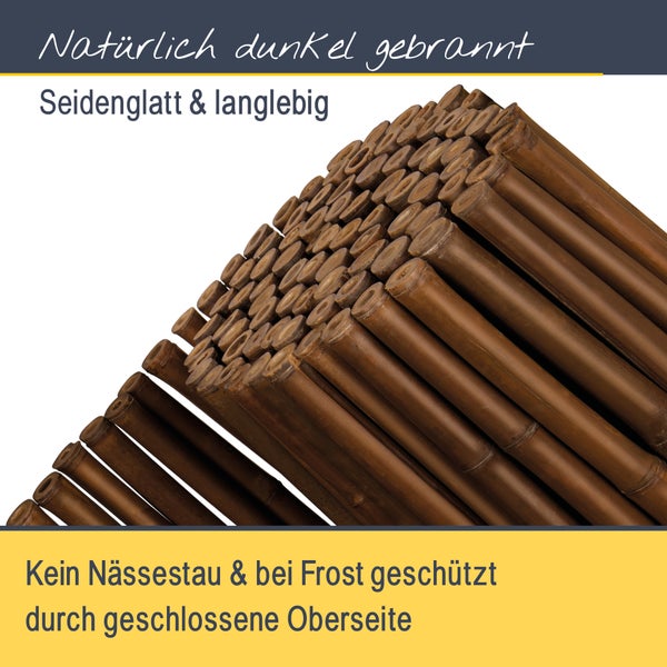 Sol Royal SolVision B23 Sichtschutzzaun 120x250cm Bambus Braun