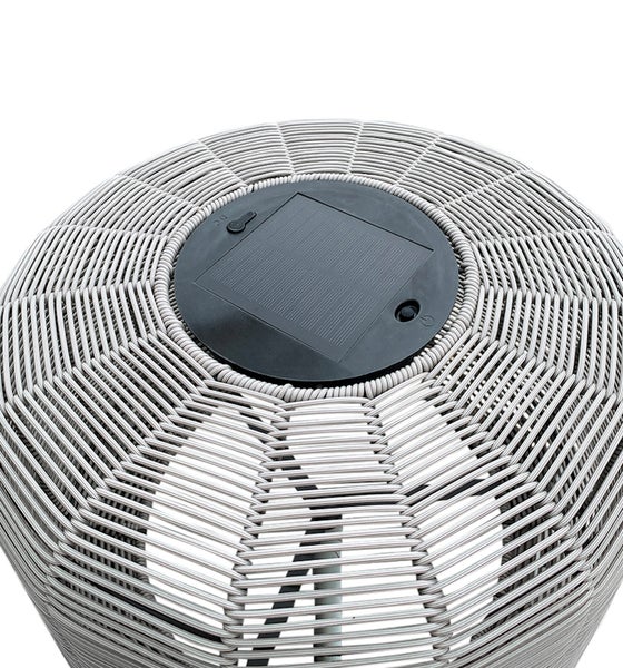 Solar-Stehlampe BELLA, Ø 38 x 145 cm, anthrazit, lichtgrau