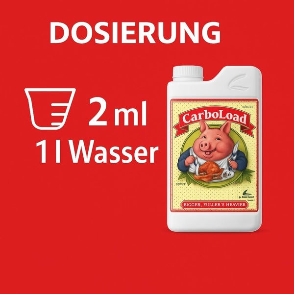 CarboLoad Düngerflasche mit Dosieranleitung