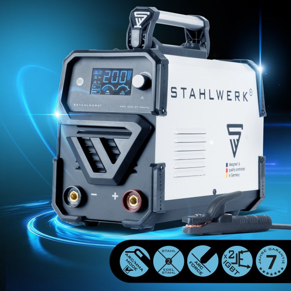 STAHLWERK Schweißgerät ARC 200 ST Digital MMA Elektroden E Hand Inverter 200 A