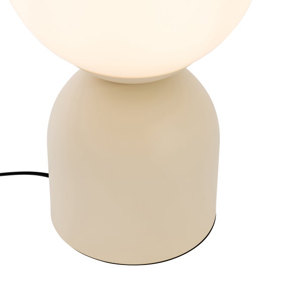 Hotel-Chic-Tischlampe beige mit Opalglas - Pallon Trend