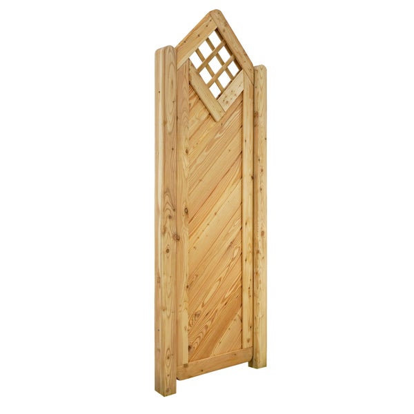 Gartenzaun aus Holz mit Rautenmuster