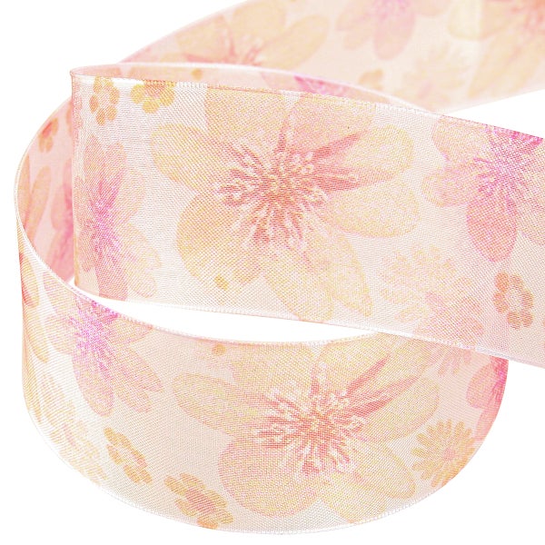Dekoratives Geschenkband mit Blumenmuster