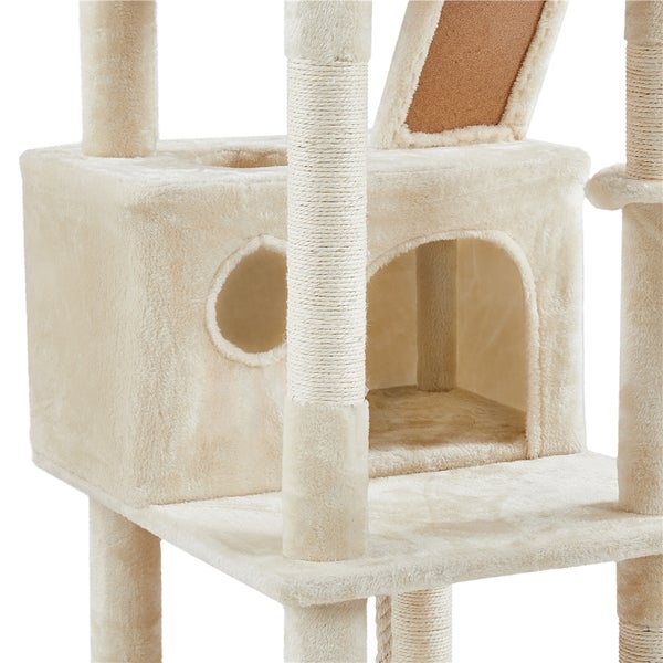 Katzenkratzbaum mit Höhle und Sisalstämmen