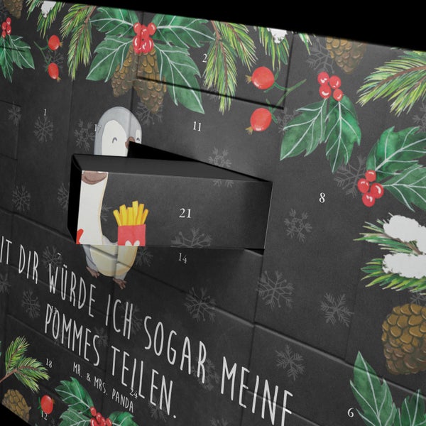 Mr. & Mrs. Panda Befüllbarer Adventskalender Pinguin Pommes - Schwarz