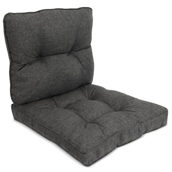 Beautissu Beauflair Loungekissen Outdoor Rücken 50x40x12cm Graphitgrau