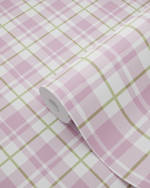 Tapetenrolle mit Karomuster