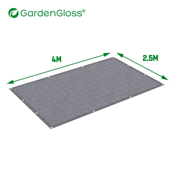 GardenGloss Vorzeltteppich 250x400 - Camping Teppich Outdoor Wetterfest - Campingteppich, Zeltteppich inkl. 12 Befestigungsnägel und Tragetasche
