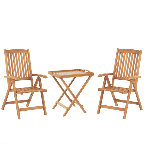 Bistro Set klappbar JAVA Akazienholz Hellbraun