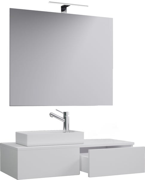 3-tlg Gäste WC Waschplatz Waschtisch Gudas Spiegel