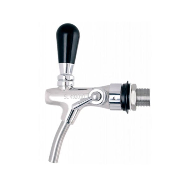 Zapfhahn mit schwarzem Griff