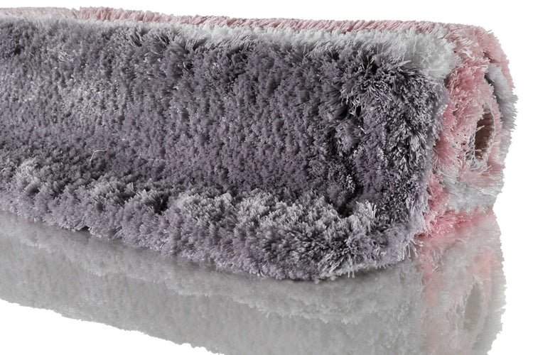 Badteppich Rosa Grau Silber Rio Marina  Homie Living 60x100 cm