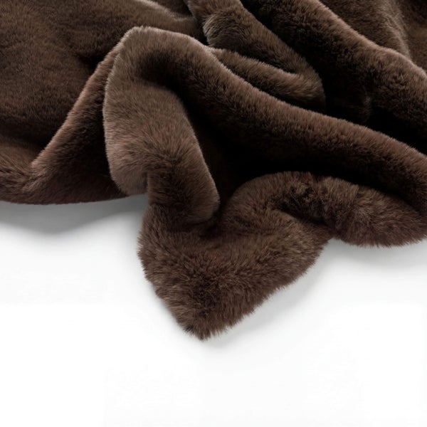 Braune Kunstfell Decke