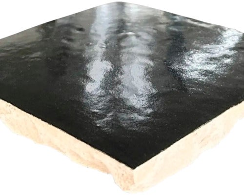 Handgefertigte Wandfliese Zellige Alhambra 31 Noir 10x10cm matt