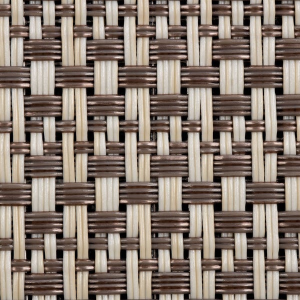 Nahaufnahme von geflochtenem Kunststoffgewebe.