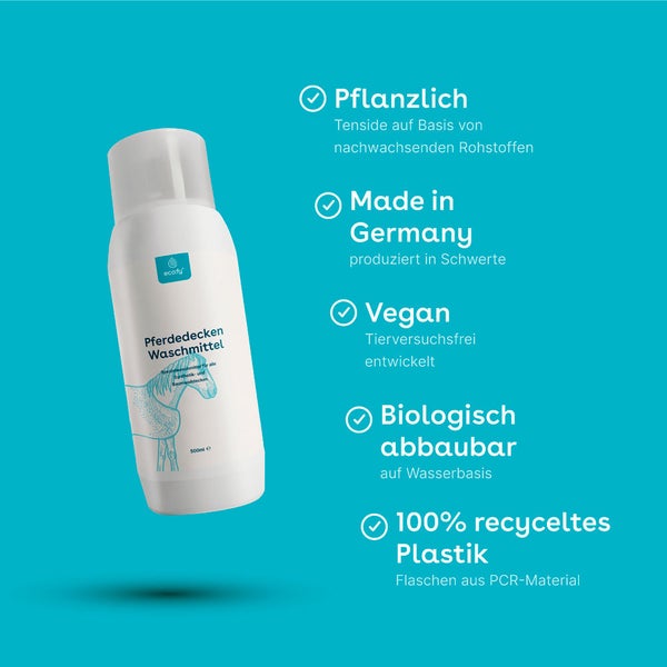 eco:fy Pferdedecken Waschmittel • Rug Wash, Deckenwaschmittel für Synthetik und Baumwolle