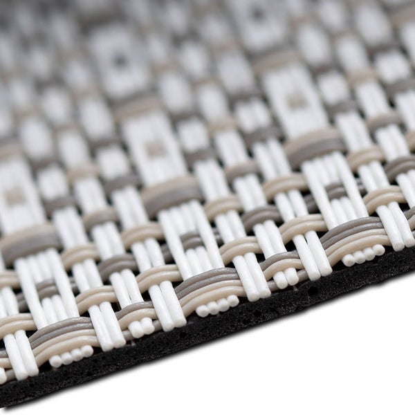 Nahaufnahme eines gewebten Teppichs