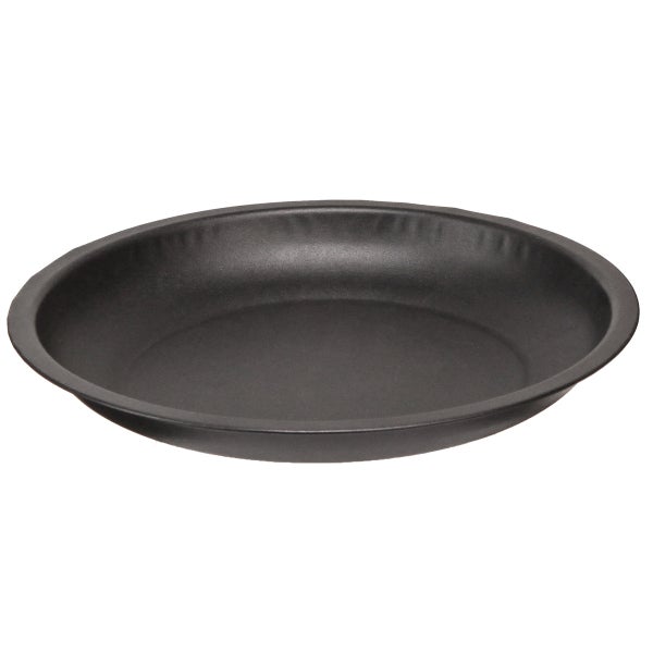 Runde, schwarze Pflanzschale