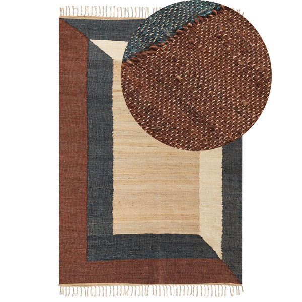 Teppich ORTAKOY 160 x 230 cm Jute Bunt