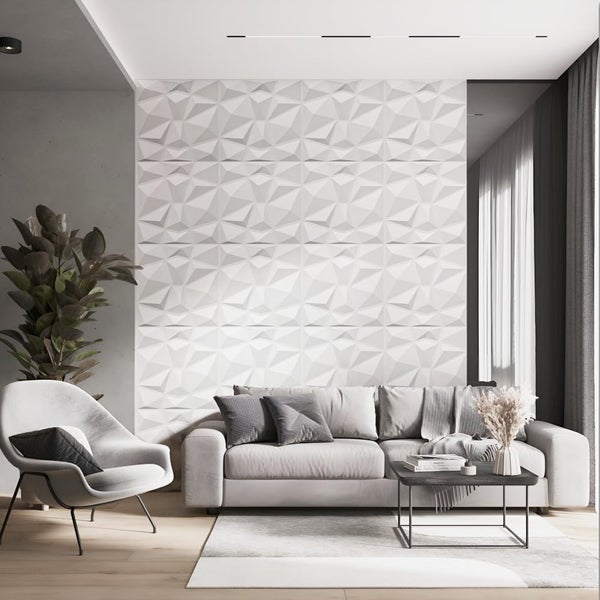 Polystyrol XPS Styropor 3D Paneelen Deckenpaneelen Dekoren 50x50cm 3mm stärke Diamant Weiß