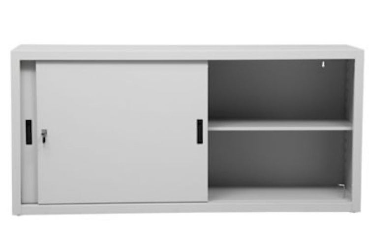 PROREGAL Schiebetürenschrank Ant 2 Ordernhöhen HxBxT 75 x 160 x 45 cm Grau