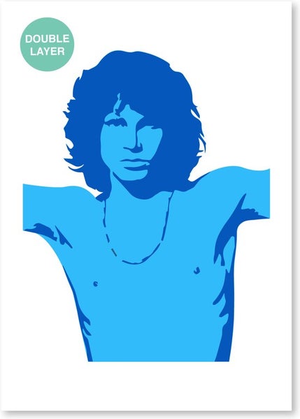 Jim Morrison Schablone - 2 Schichten Kunststoff A3 Schablone