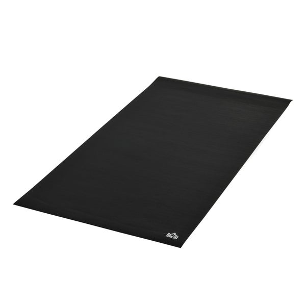 HOMCOM Bodenschutzmatte für Fitnessgeräte, 180L x 90B x 0,6H cm, PVC, Schwarz