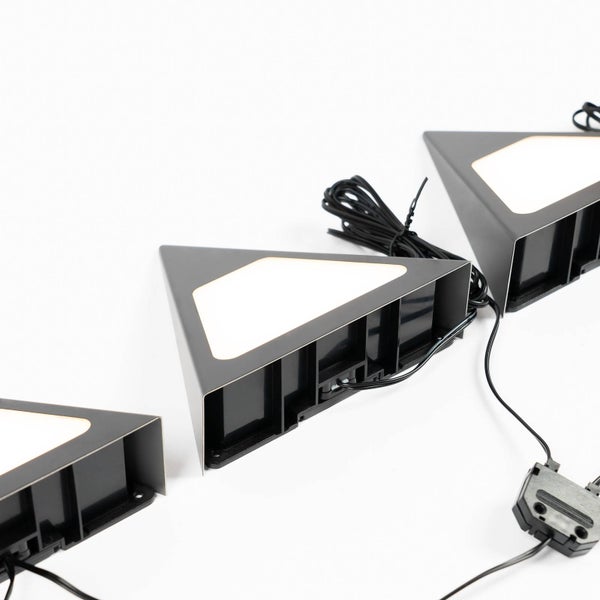 PRIOS LED Unterschrankleuchten (Unterbauleuchte) Odia dimmbar (Modern) in Schwarz aus Edelstahl (3 flammig, ) - Unterbauleuchten Wohnzimmerleuchte