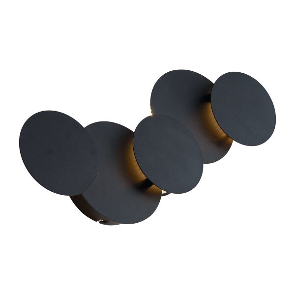 Wandleuchte mit kreisförmigen Lampenschirmen