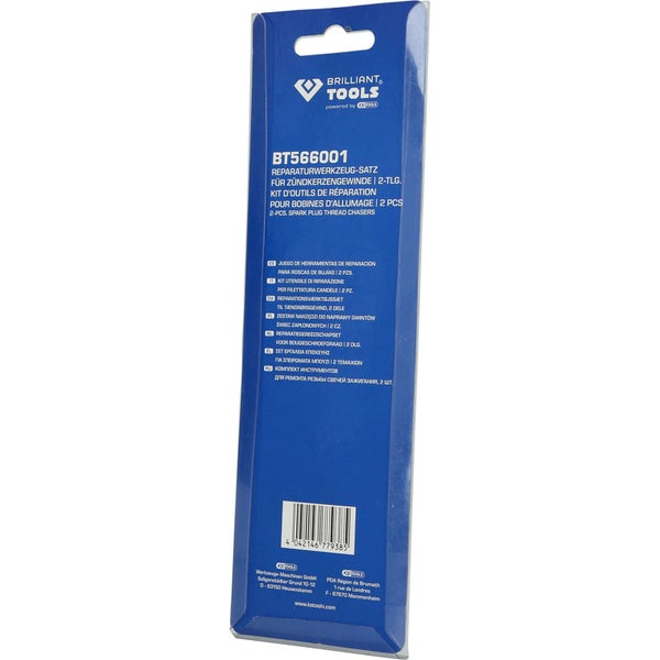 BRILLIANT TOOLS Reparaturwerkzeug-Satz für Zündkerzengewinde 2tlg. - BT566001