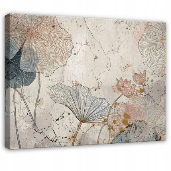 Dekorative Leinwand mit Blumenmuster für die Wandgestaltung